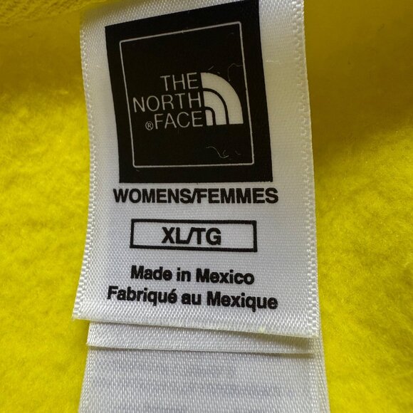 The North Face Size XL Yellow Cotton Half Dome Logo Pullover Hoodie Sweatshirt - Picture 4 of 12